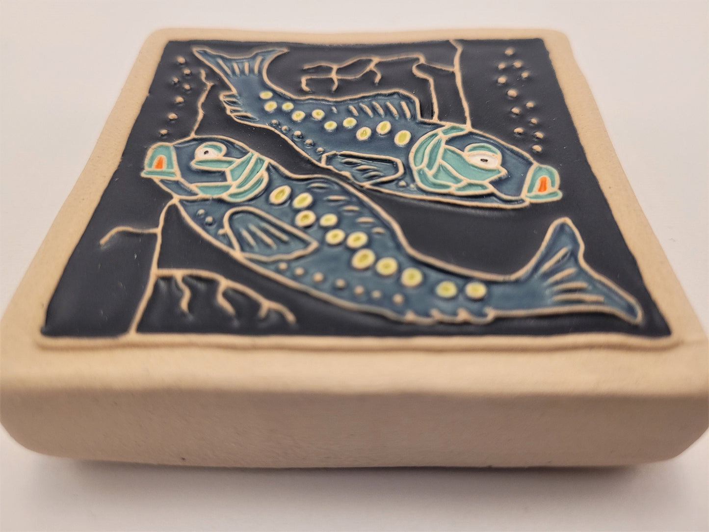 Pisces - Astrology tile, Handmade ceramic tile