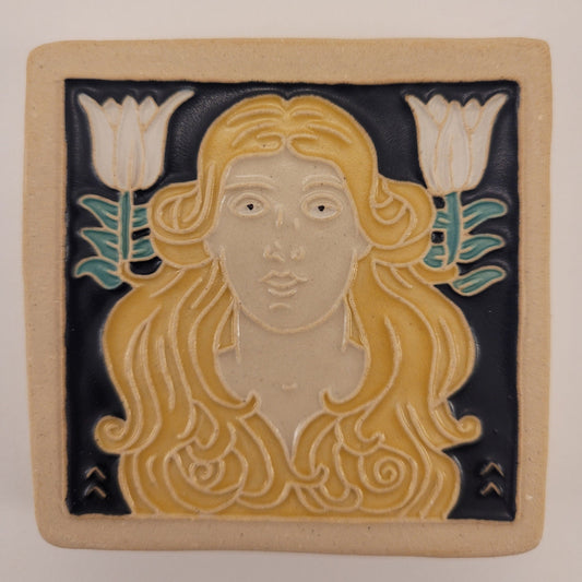 Virgo - Astrology tile, Handmade ceramic tile