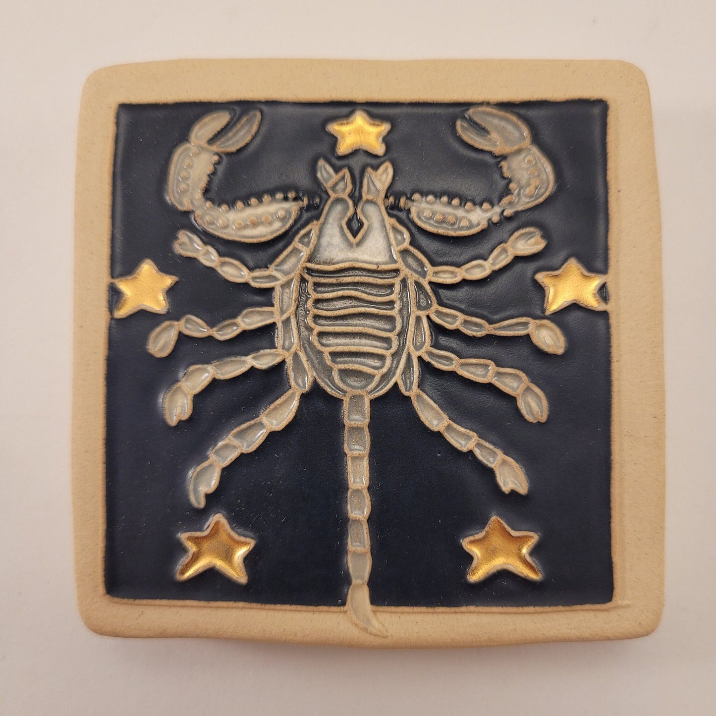 Scorpio - Astrology tile, Handmade ceramic tile
