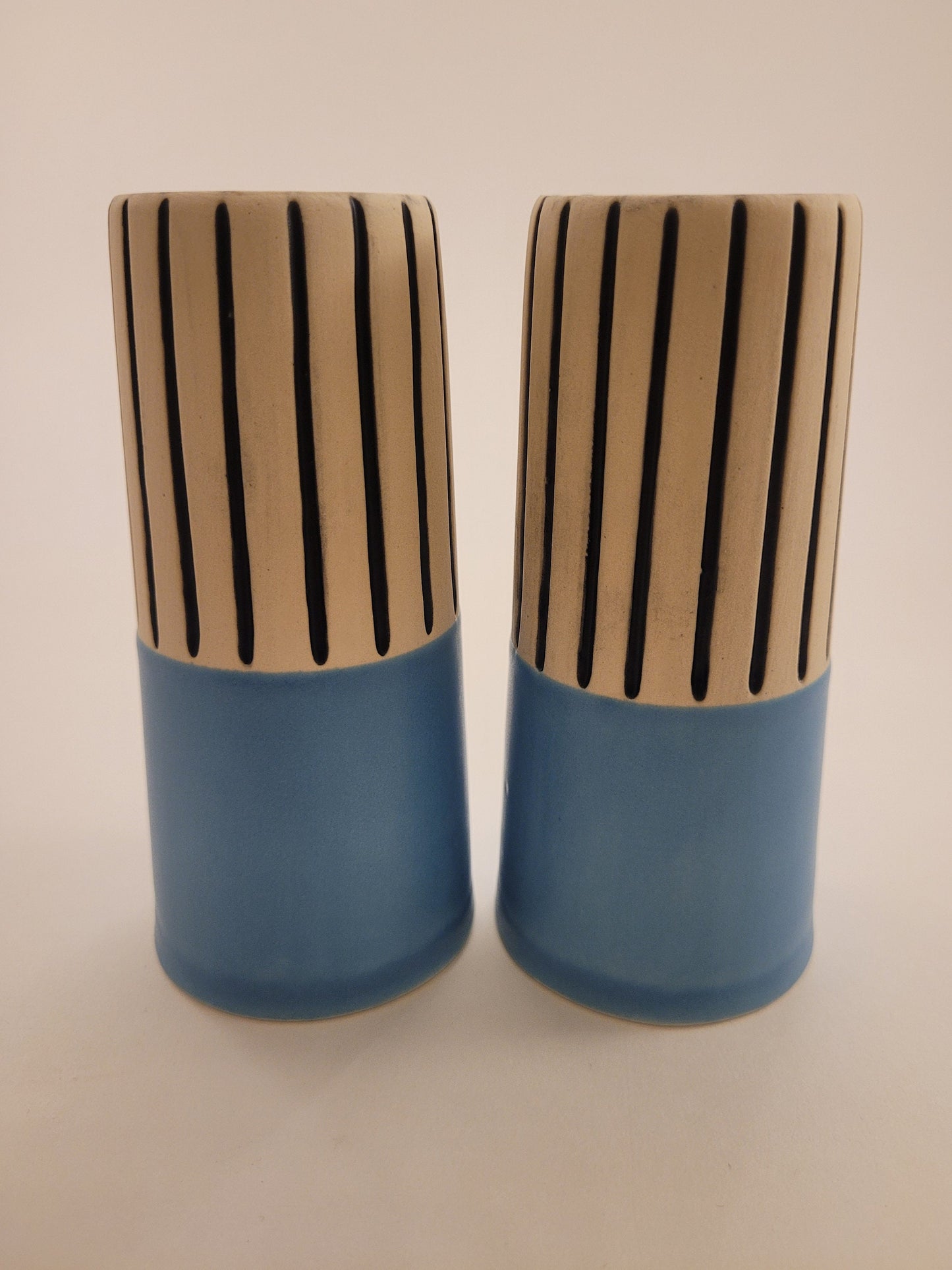 Modern handmade ceramic tumblers set, slip casted ceramic cup set, 8oz