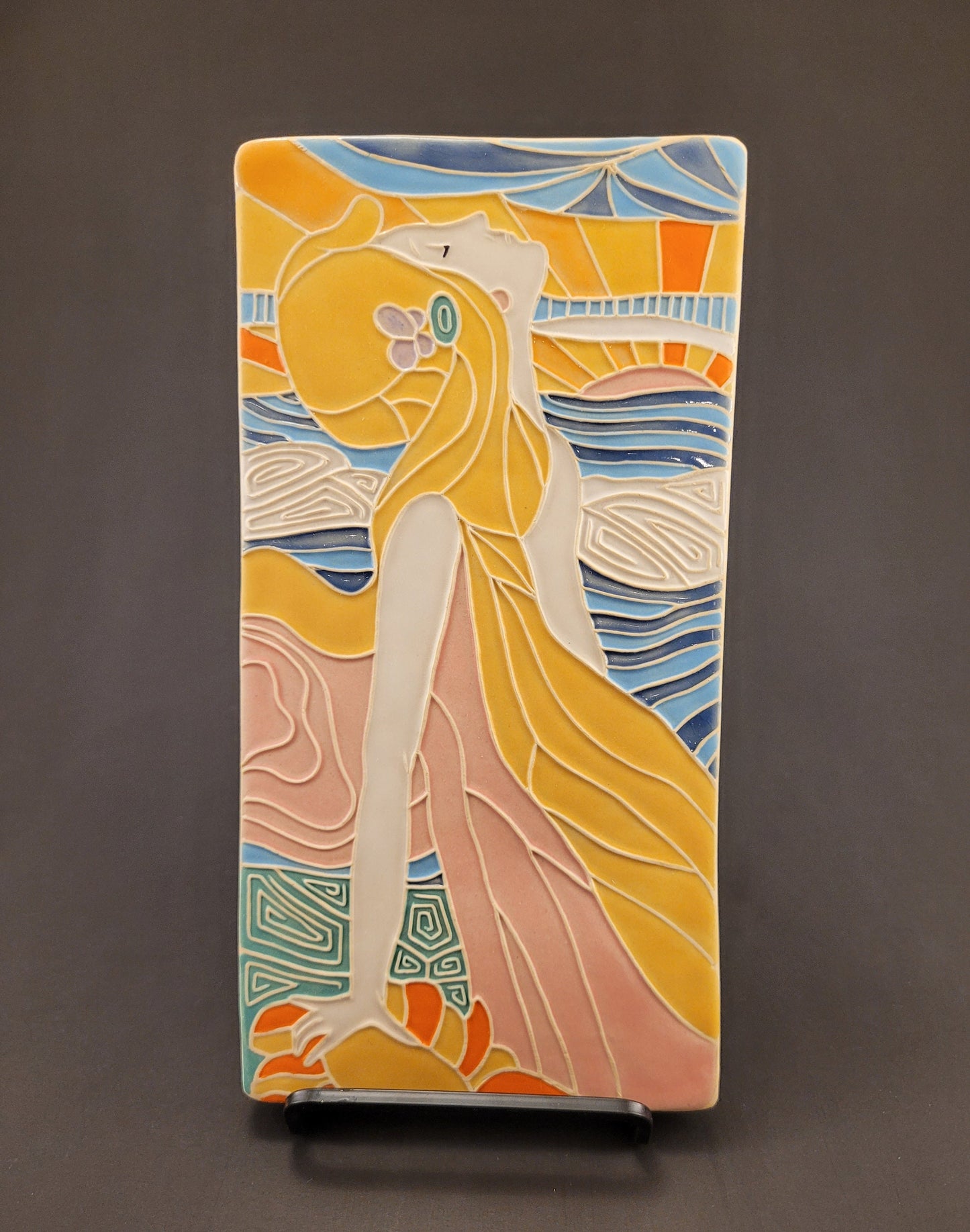 Lady of the Day - Art Nouveau Tile