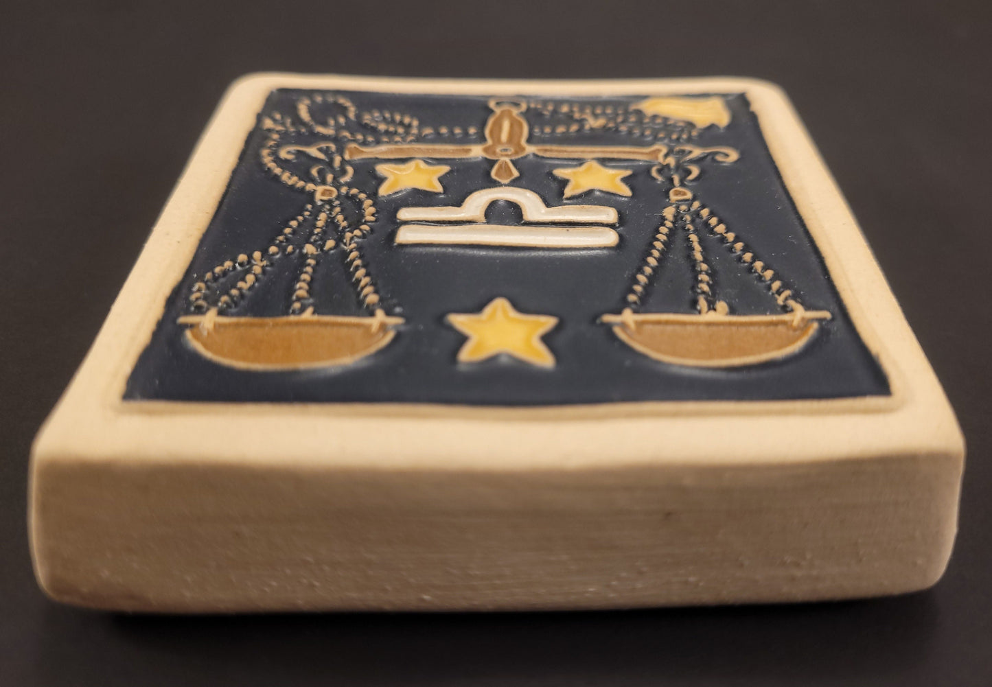 Libra - Astrology tile, Handmade ceramic tile