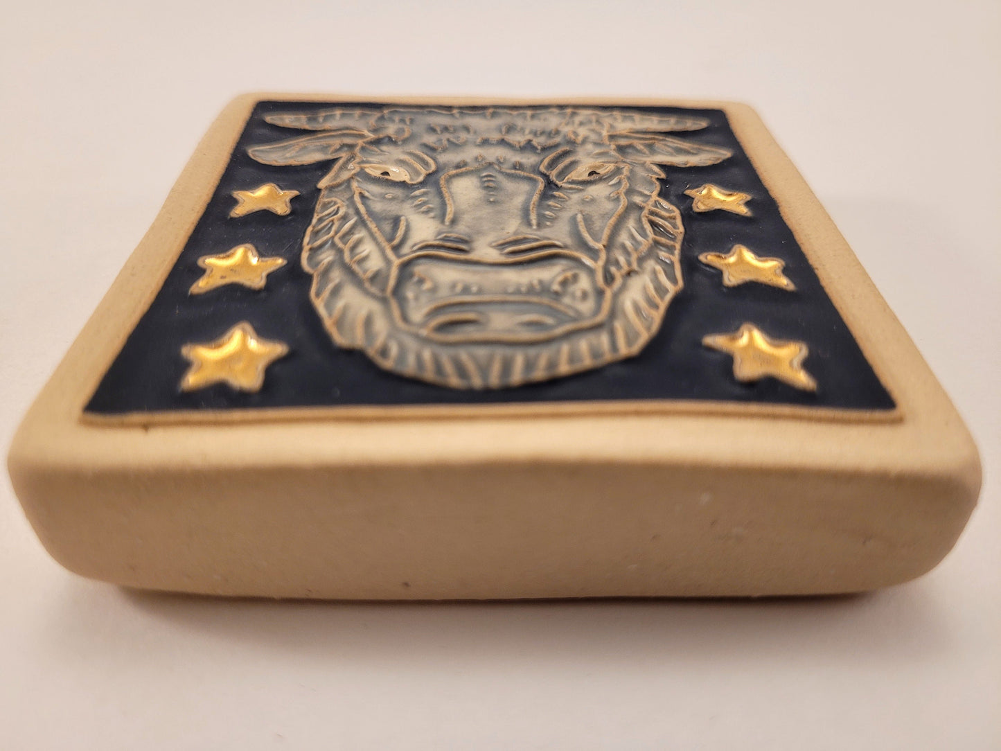 Taurus - Astrology tile, Handmade ceramic tile