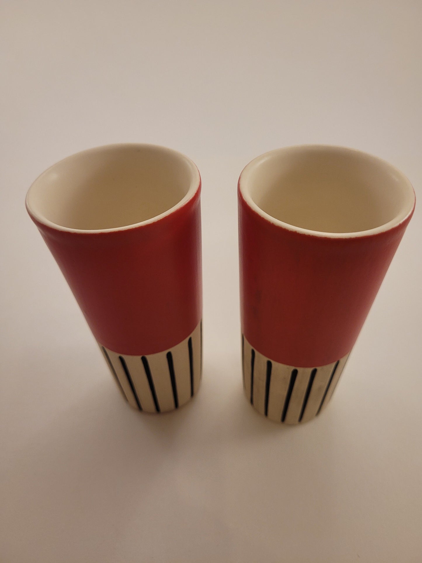 Modern handmade ceramic tumblers set, slip casted ceramic cup set, 8oz