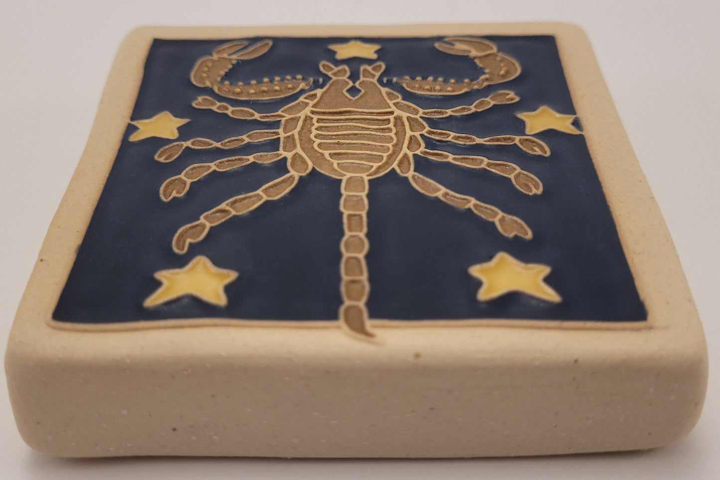 Scorpio - Astrology tile, Handmade ceramic tile
