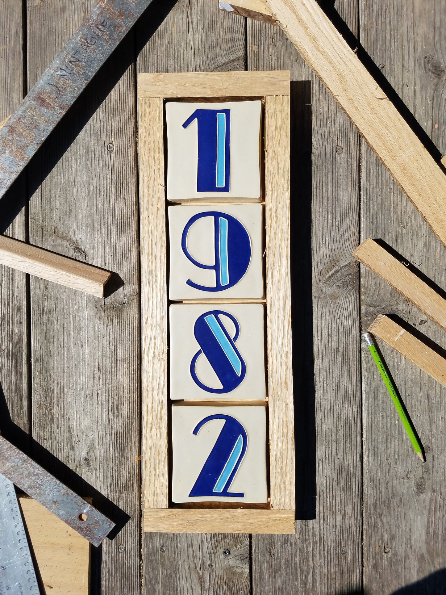 Art Deco Address tiles