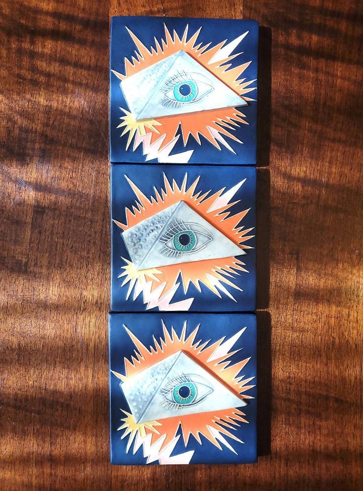 Third Eye Tile - Handmade Ceramic Tile