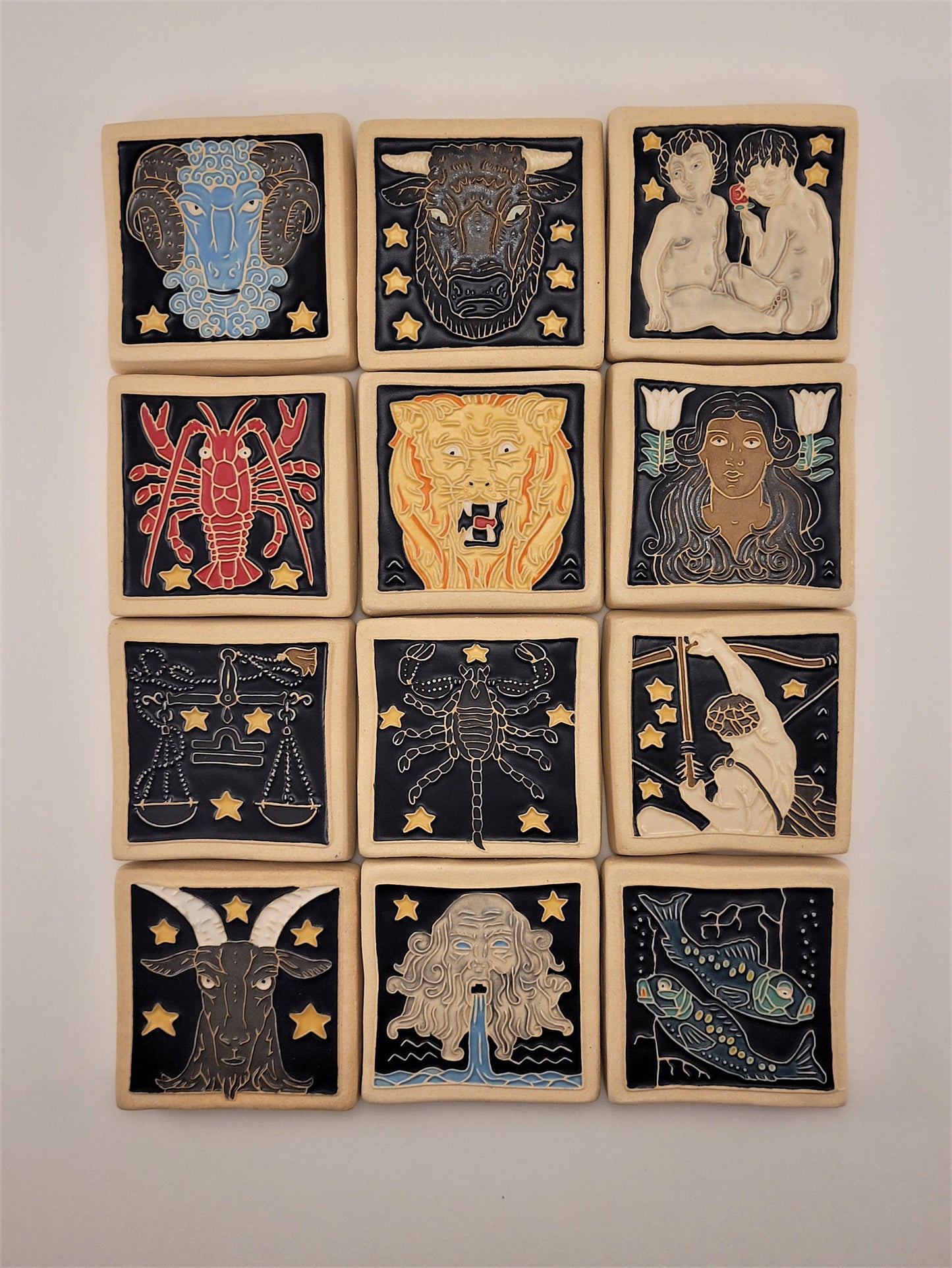 Sagittarius - Astrology tile, Handmade ceramic tile