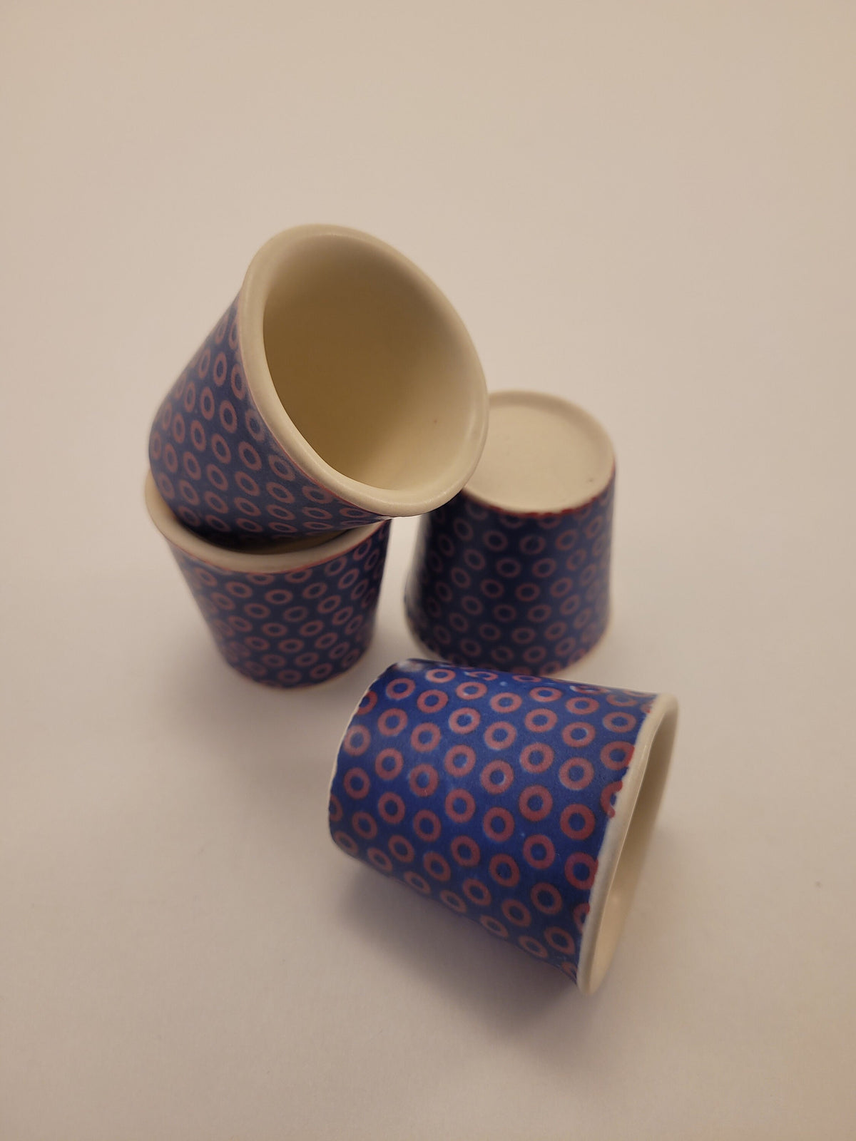 Phish inspired shot glasses, Handmade ceramic shot glasses