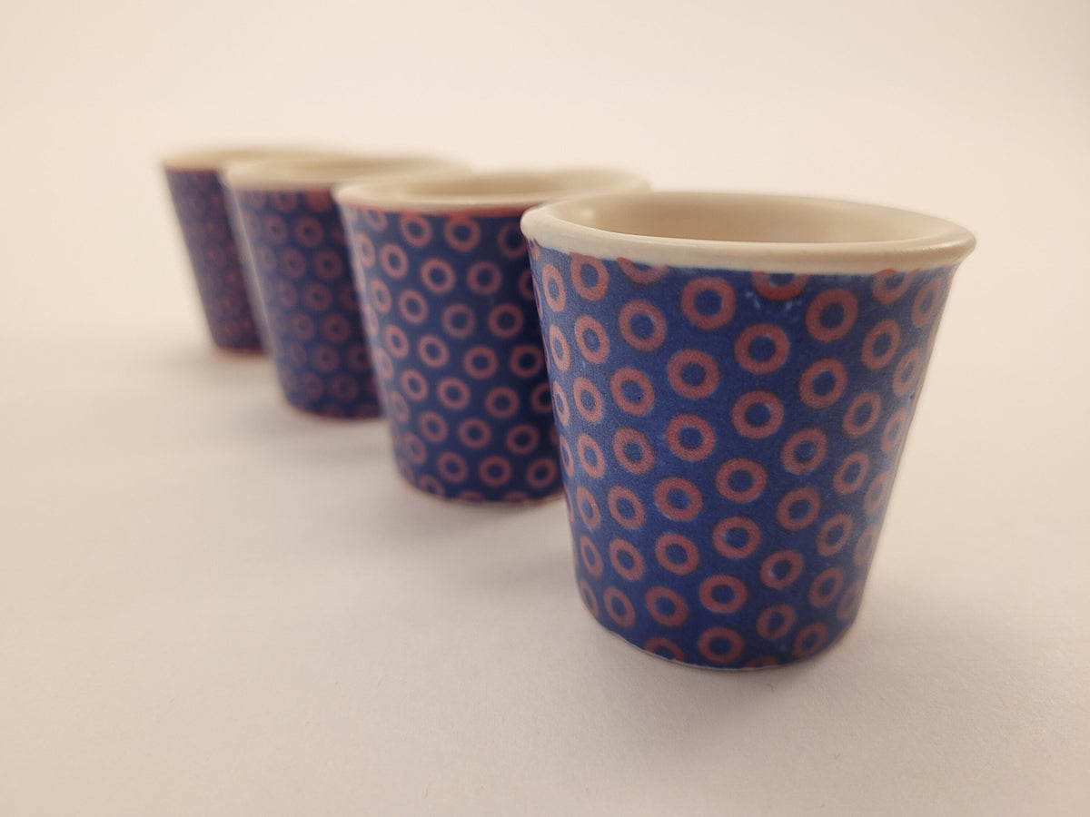 Phish inspired shot glasses, Handmade ceramic shot glasses