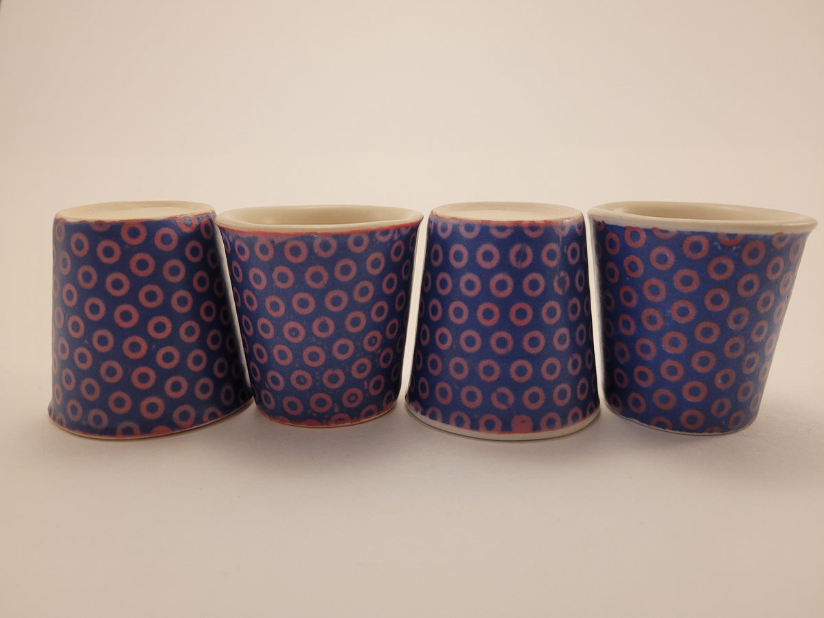 Phish inspired shot glasses, Handmade ceramic shot glasses