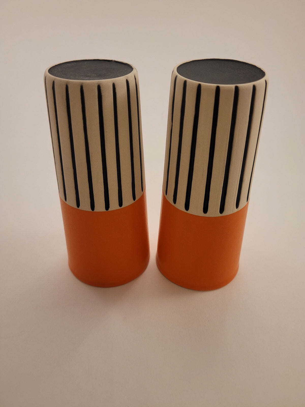 Modern handmade ceramic tumblers set, slip casted ceramic cup set, 10oz