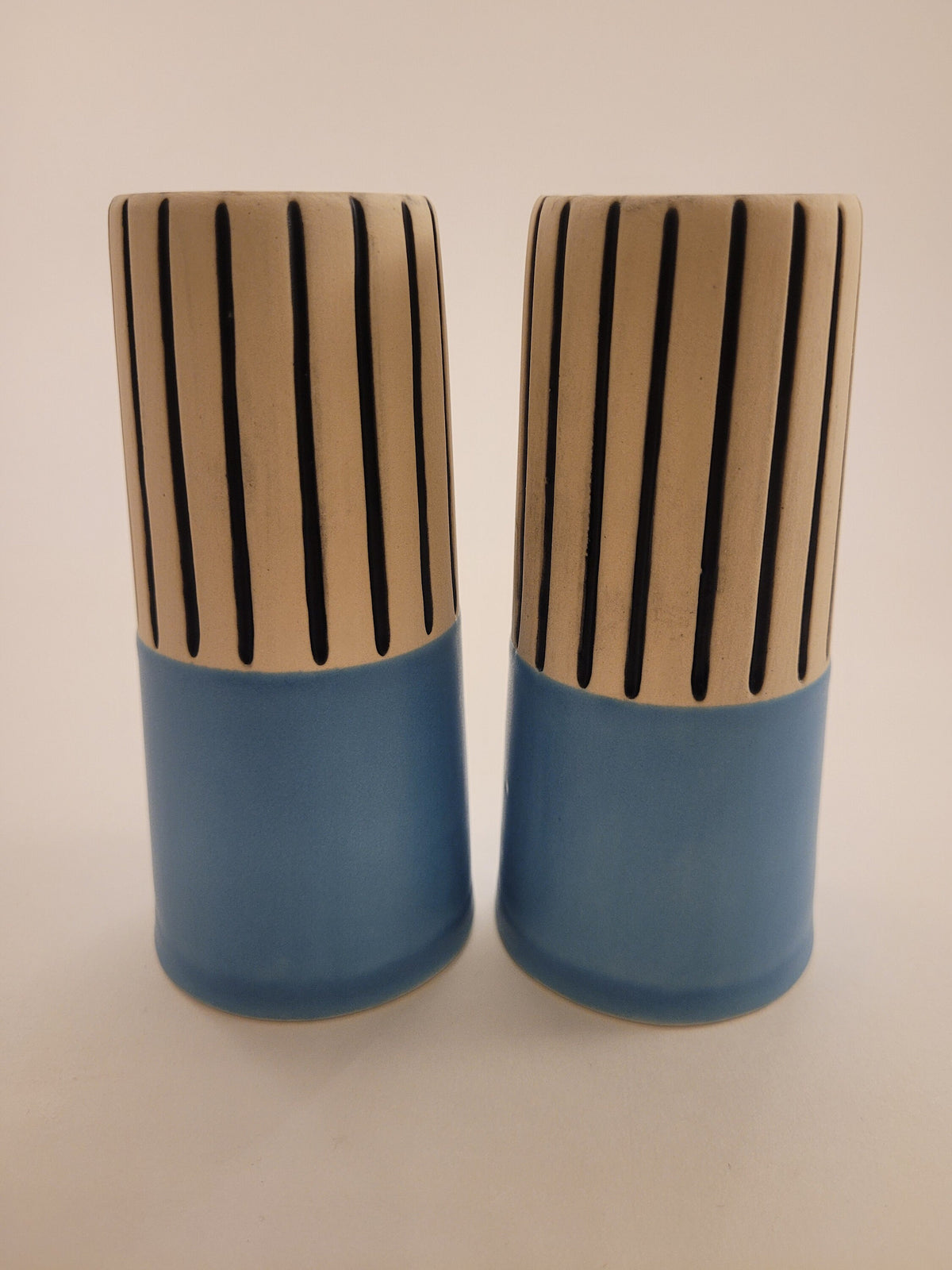 Modern handmade ceramic tumblers set, slip casted ceramic cup set, 8oz