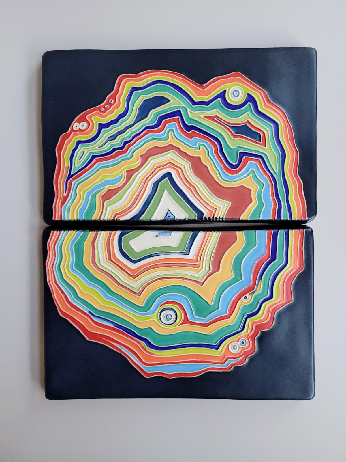 Fordite Inspired Art Tile